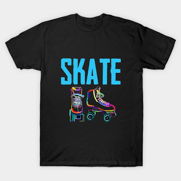 Roller Skating - Skate T-Shirt by Kudostees